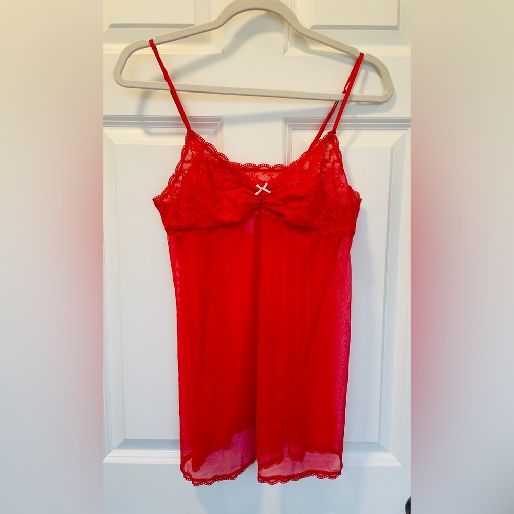 Victoria's Secret Red Lace Chemise